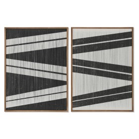 Painting Home ESPRIT Stripes Urban 60 x 3 x 60 cm (2 Units) by Home ESPRIT, Prints on Canvas - Ref: S3055623, Price: 75,46 €,...