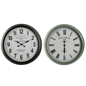 Wall Clock Home ESPRIT Black Green Metal Crystal 70 x 9 x 70 cm (2 Units) by Home ESPRIT, Wall Clocks - Ref: S3055624, Price:...