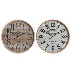 Orologio da Parete Home ESPRIT Kensington Bianco Cristallo Legno MDF 53 x 6 x 53 cm (2 Unità) di Home ESPRIT, Orologi da pare...