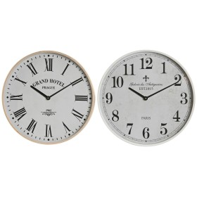 Wall Clock Home ESPRIT White Crystal MDF Wood 40 x 4,5 x 40 cm (2 Units) by Home ESPRIT, Wall Clocks - Ref: S3055627, Price: ...