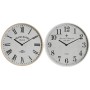 Horloge Murale Home ESPRIT Blanc Verre Bois MDF 40 x 4,5 x 40 cm (2 Unités) de Home ESPRIT, Pendules murales - Réf : S3055627...