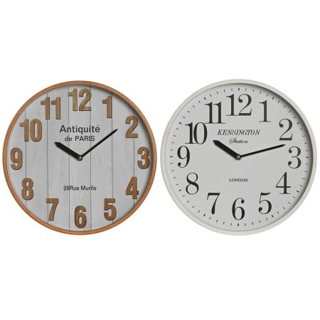 Wall Clock Home ESPRIT White Crystal MDF Wood 32 x 4,5 x 32 cm (2 Units) | Tienda24 - Global Online Shop Tienda24.eu