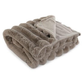 Manta Home ESPRIT Beige 130 x 170 cm de Home ESPRIT, Mantas y colchas - Ref: S3055648, Precio: 41,65 €, Descuento: %