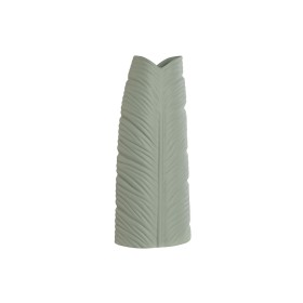 Vase Home ESPRIT Green Stoneware Tropical Leaf of a plant 21 x 10 x 50 cm by Home ESPRIT, Vases - Ref: S3055668, Price: 31,41...