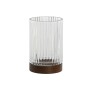 Vasos Home ESPRIT Marrón Cristal Acacia 7,5 x 7,5 x 11,5 cm de Home ESPRIT, Soportes y dispensadores - Ref: S3055672, Precio:...