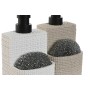 Soap Dispenser Home ESPRIT Black Beige Light grey Resin Marble 9 x 8 x 18 cm (2 Units) by Home ESPRIT, Stands and dispensers ...