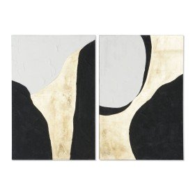 Cuadro Home ESPRIT Negro Beige Abstracto Moderno 102 x 3,2 x 102 cm (2 Unidades) | Tienda24 - Global Online Shop Tienda24.eu