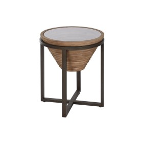 Table d'appoint DKD Home Decor Naturel Métal Crème Rotin (35 x 35 x 49 cm) | Tienda24 - Global Online Shop Tienda24.eu