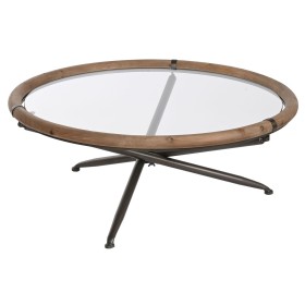 Mesa de Centro Home ESPRIT Cristal Madera de abeto 100 x 100 x 40 cm de Home ESPRIT, Mesas - Ref: S3055719, Precio: 223,89 €,...