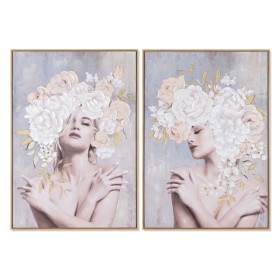 Painting Home ESPRIT Flowers Modern 70 x 3,5 x 100 cm (2 Units) by Home ESPRIT, Prints on Canvas - Ref: S3055724, Price: 94,5...