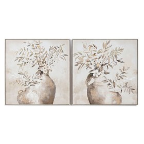 Painting Home ESPRIT Vase Traditional 82 x 4,5 x 82 cm (2 Units) by Home ESPRIT, Prints on Canvas - Ref: S3055735, Price: 131...