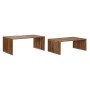 Set of 2 tables Home ESPRIT Natural Teak 116 x 60 x 46 cm by Home ESPRIT, Tables - Ref: S3055776, Price: 401,51 €, Discount: %