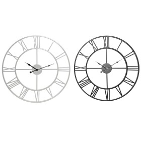 Orologio da Parete Home ESPRIT Bianco Nero Metallo 60 x 3 x 60 cm (2 Unità) di Home ESPRIT, Orologi da parete - Rif: S3055810...