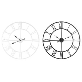 Reloj de Pared Home ESPRIT Blanco Negro Metal 80 x 3 x 80 cm (2 Unidades) de Home ESPRIT, Relojes de pared - Ref: S3055811, P...