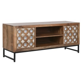 Mobile TV Home ESPRIT Marrone Nero Argentato Legno di mango Specchio 130 x 40 x 55,5 cm di Home ESPRIT, Tavoli e porta TV - R...