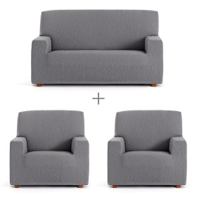 Sofa cover set Eysa TROYA Grey 70 x 110 x 210 cm 3 Pieces by Eysa, Sofas & Couches - Ref: D1606837, Price: 100,66 €, Discount: %