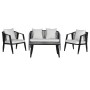 Set Tavolo con 3 Sedie Home ESPRIT Nero Cristallo Acciaio 123 x 66 x 72 cm di Home ESPRIT, Divani - Rif: S3055837, Prezzo: 66...