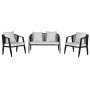 Set Tavolo con 3 Sedie Home ESPRIT Nero Cristallo Acciaio 123 x 66 x 72 cm di Home ESPRIT, Divani - Rif: S3055837, Prezzo: 66...