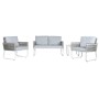 Conjunto de Mesa con 3 Sillones Home ESPRIT Gris Acero Policarbonato 128 x 69 x 79 cm de Home ESPRIT, Sofás - Ref: S3055839, ...