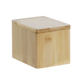 Portasale con Coperchio DKD Home Decor Naturale Bambù 10 x 13 x 10 cm di DKD Home Decor, Dosatori di condimenti e spezie - Ri...