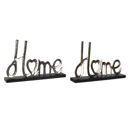 Figura Decorativa DKD Home Decor Negro Dorado Plateado Urbano 46 x 8 x 29 cm (2 Unidades) de DKD Home Decor, Adornos - Ref: S...