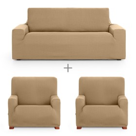 Sofa cover set Eysa ULISES Beige 3 Pieces by Eysa, Chair and sofa accessories - Ref: D1606843, Price: 96,39 €, Discount: %