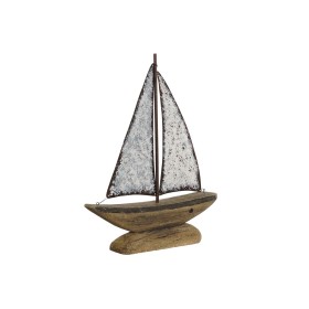 Deko-Figur Home ESPRIT Weiß natürlich Segelboot Antiker Finish 35,3 x 8 x 46,5 cm von Home ESPRIT, Ornamente - Ref: S3055954,...