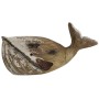 Figura Decorativa Home ESPRIT Blanco Natural Ballena Acabado envejecido 22,5 x 10,5 x 12,5 cm de Home ESPRIT, Adornos - Ref: ...