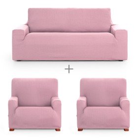 Sofabezug-Set Eysa ULISES Rosa 3 Stücke von Eysa, Zubehör für Stühle und Sofas - Ref: D1606844, Preis: 96,39 €, Rabatt: %