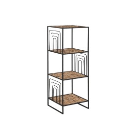 Scaffale Home ESPRIT Nero Metallo Fibra 35 x 35 x 98 cm di Home ESPRIT, Scaffalature e ripiani di immagazzinaggio - Rif: S305...