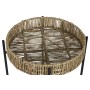 Conjunto de 2 mesas Home ESPRIT Preto Natural Metal 49 x 49 x 44 cm | Tienda24 - Global Online Shop Tienda24.eu