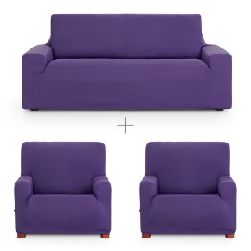 Sofa cover set Eysa ULISES Purple 3 Pieces by Eysa, Chair and sofa accessories - Ref: D1606848, Price: 96,57 €, Discount: %