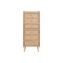 Chest of drawers Home ESPRIT Natural Rattan Paolownia wood 40 x 30 x 104 cm by Home ESPRIT, Chest of Drawers - Ref: S3056038,...