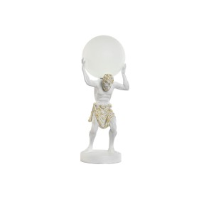 Lampe de bureau Home ESPRIT Blanc Doré Résine Plastique 220 V 18 x 17 x 44 cm de Home ESPRIT, Lampes de chevet - Réf : S30560...