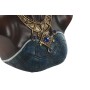 Figura Decorativa Home ESPRIT Azul Preto Dourado Africana 15 x 11 x 25 cm de Home ESPRIT, Adornos - Ref: S3056073, Preço: 17,...