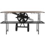 Consola Home ESPRIT Marrón Negro Madera Metal 191 x 58 x 96 cm de Home ESPRIT, Mesas - Ref: S3056095, Precio: 636,06 €, Descu...