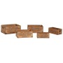 Cajas de almacenamiento Home ESPRIT Marrón Metal Madera de abeto 35 x 22 x 15 cm 5 Piezas de Home ESPRIT, Cajas y arcones de ...