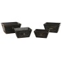 Caixas de arrumação Home ESPRIT Preto Madeira de abeto 34 x 26 x 18 cm 4 Peças de Home ESPRIT, Caixas e baús de arrumação - R...