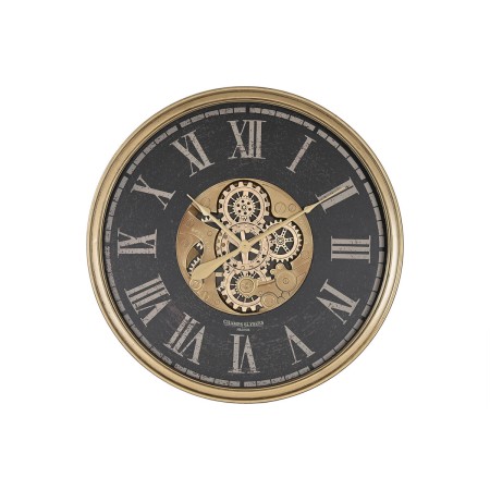 Horloge Murale Home ESPRIT Noir Doré Verre Fer 80 x 9,5 x 80 cm de Home ESPRIT, Pendules murales - Réf : S3056160, Prix : 158...