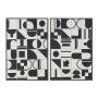 Cuadro Home ESPRIT Blanco Negro Abstracto Moderno 83 x 4,5 x 123 cm (2 Unidades) | Tienda24 - Global Online Shop Tienda24.eu