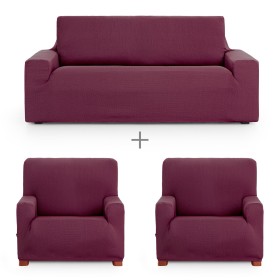 Sofa cover set Eysa ULISES Burgundy 3 Pieces by Eysa, Chair and sofa accessories - Ref: D1606855, Price: 96,28 €, Discount: %