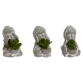 Planta Decorativa Home ESPRIT Polietileno Cemento Buda Oriental 8,5 x 7 x 11 cm (3 Unidades) de Home ESPRIT, Plantas - Ref: S...