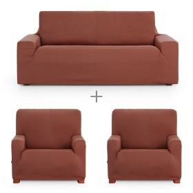 Sofa cover set Eysa ULISES Brown 3 Pieces by Eysa, Chair and sofa accessories - Ref: D1606856, Price: 96,28 €, Discount: %