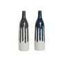 Vase Home ESPRIT Blue White Green Grey Ceramic Mediterranean 12 x 12 x 43 cm (2 Units) by Home ESPRIT, Vases - Ref: S3056234,...