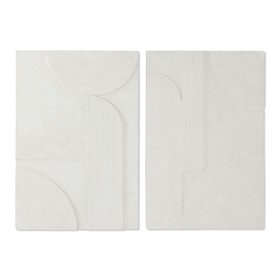 Decoração de Parede Home ESPRIT Branco Moderno 80 x 5 x 120 cm (2 Unidades) de Home ESPRIT, Adornos - Ref: S3056263, Preço: 1...