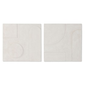 Decoração de Parede Home ESPRIT Branco Moderno Decapé 80 x 6 x 80 cm (2 Unidades) de Home ESPRIT, Adornos - Ref: S3056264, Pr...