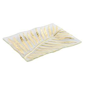 Centro de Mesa Home ESPRIT Transparente Dorado Moderno Hoja de planta 29 x 21 x 3 cm de Home ESPRIT, Adornos - Ref: S3056304,...