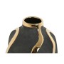 Vaso Home ESPRIT Cinzento Dourado Grés Abstrato Moderno 17 x 17 x 35 cm de Home ESPRIT, Jarrões - Ref: S3056323, Preço: 26,87...