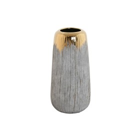 Vase Home ESPRIT Gris Doré Grès Moderne 14 x 14 x 27 cm de Home ESPRIT, Vases - Réf : S3056330, Prix : 12,48 €, Remise : %