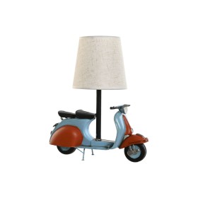 Lampada da tavolo Home ESPRIT Azzurro Arancio Lino Metallo 31 x 15 x 34 cm di Home ESPRIT, Lampade da tavolo e abat-jour - Ri...